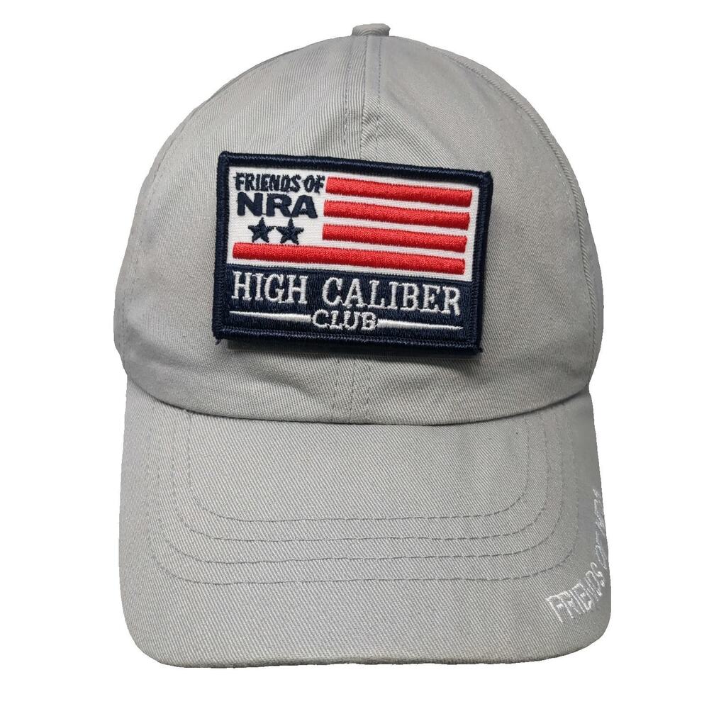 Americap Baseball Cap Gray One Size NRA High Caliber Club Patch Made in USA hat